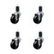 Service Caster 3'' SS Soft Rubber Wheel Swivel 1-5/8'' Expanding Stem Caster Set, 4PK SCC-SSEX20S314-SRS-158-4 - alternate 1